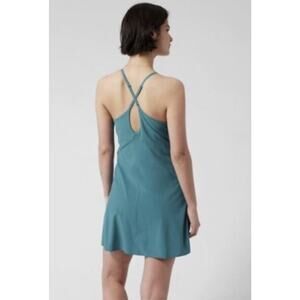 NEW Athleta Women's Infinity Dress Size MED Borealis Green built in Biker Short